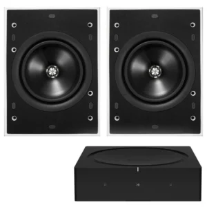 Sonos Amp & 2 x KEF Ci200QL In Wall Speakers for sale